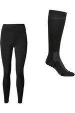2022 Mountain Horse Womens Darcy Tech Tights & Sovereign Sock Bundle - Black